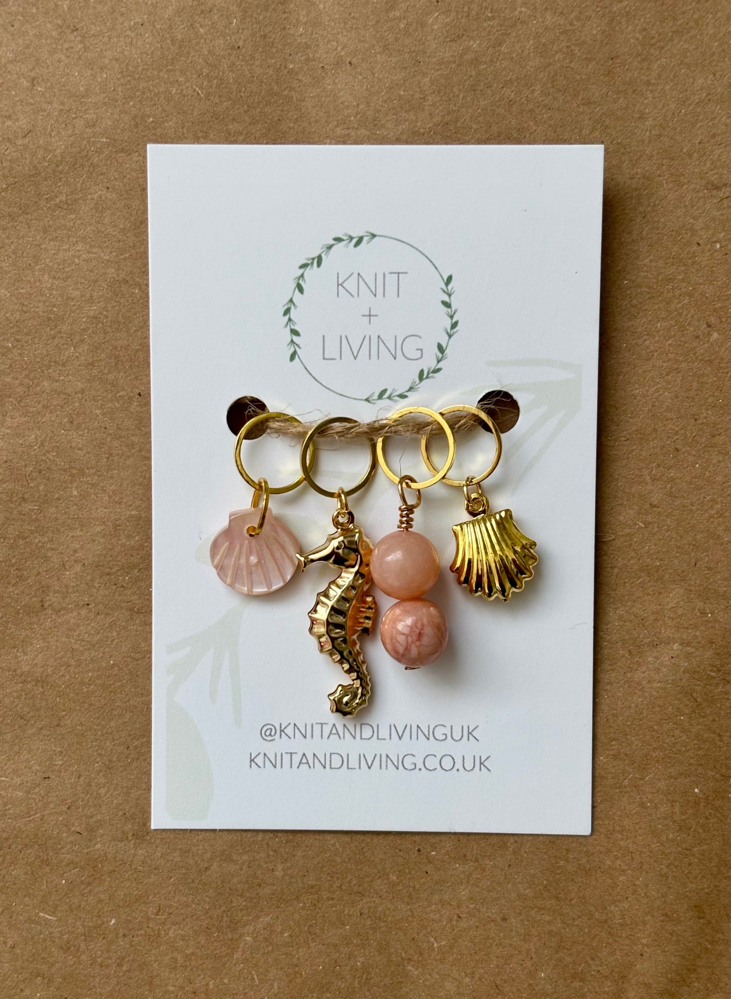 Coral Beach Stitch Marker Set