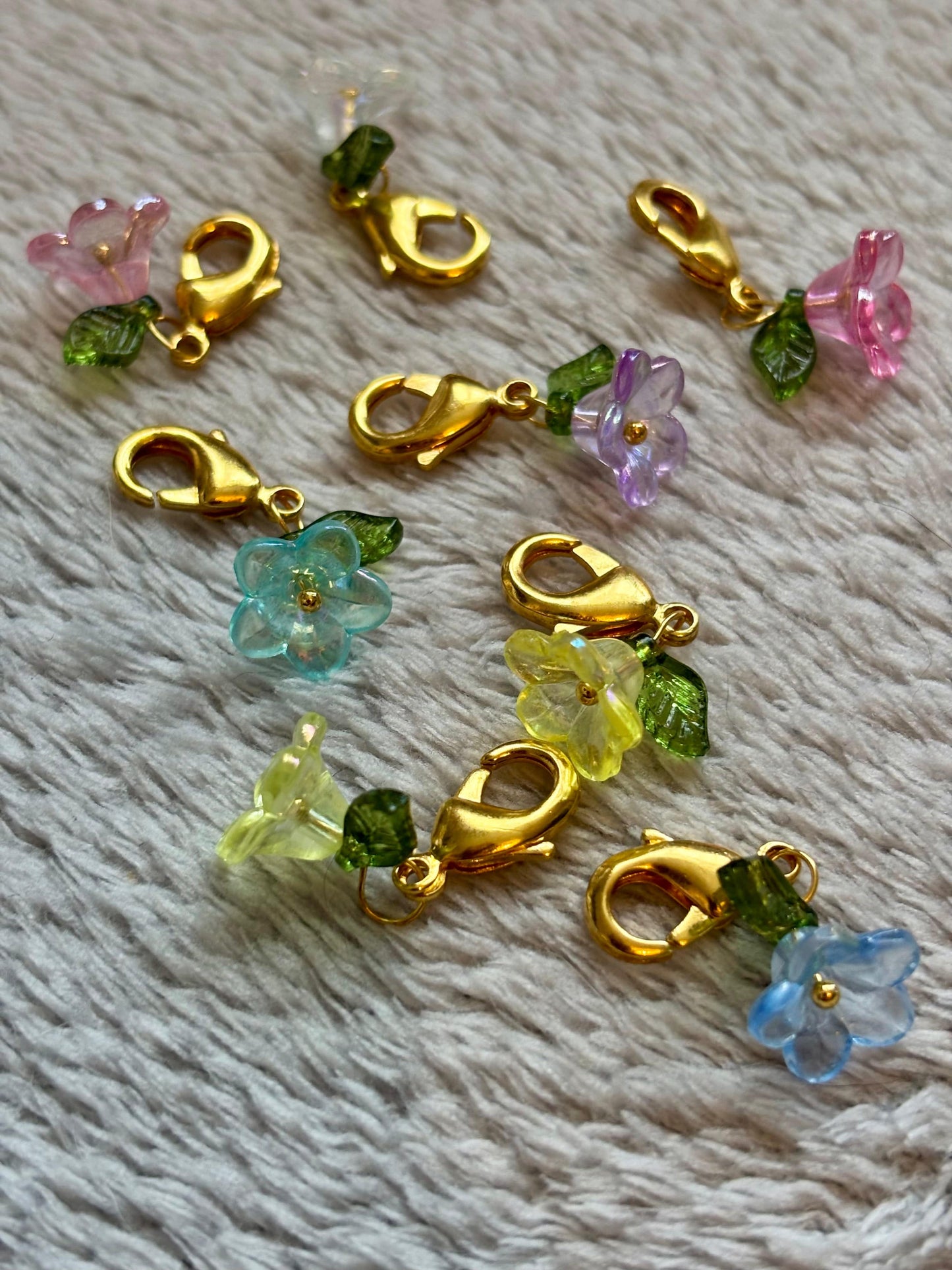 Petunia Stitch Marker Set