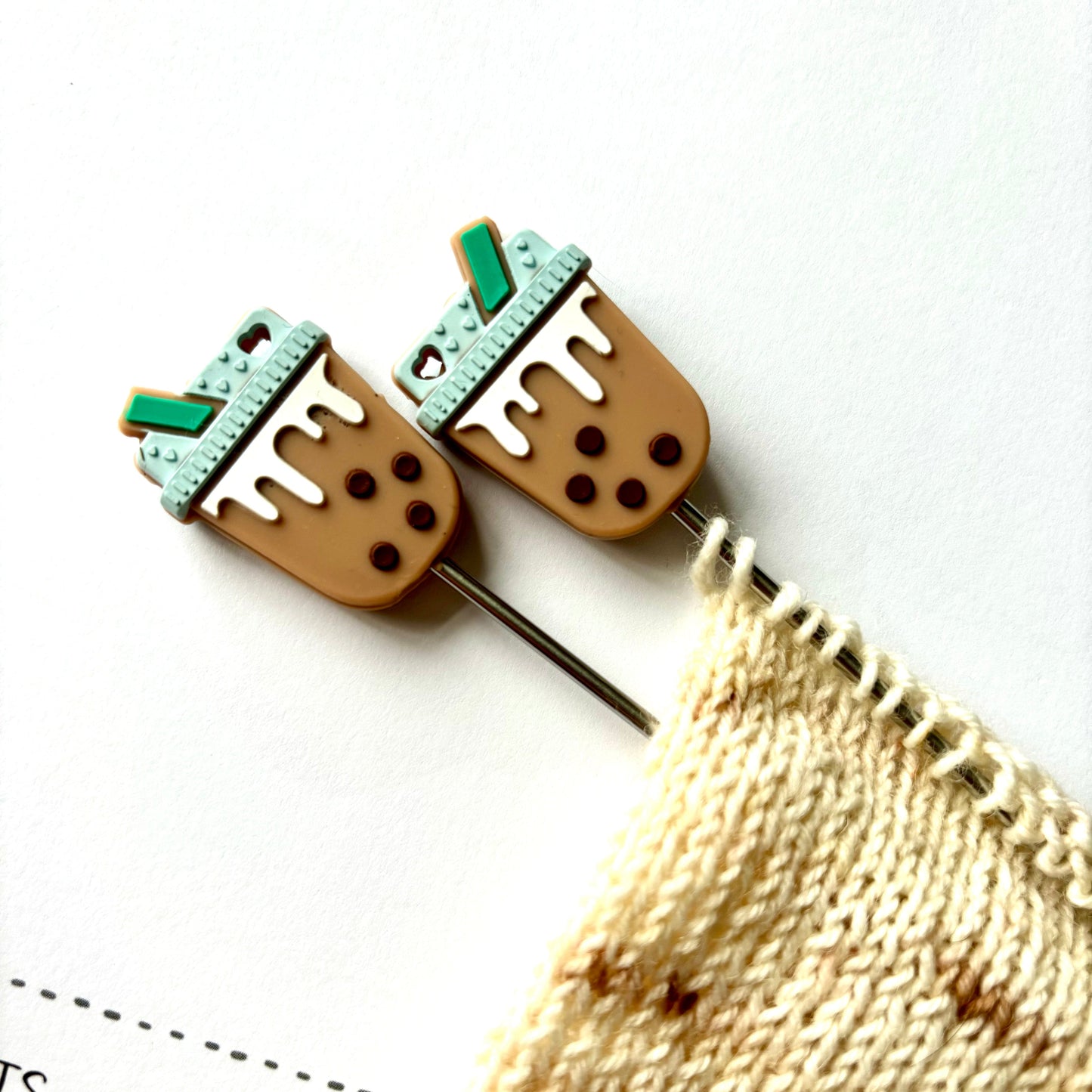 Ice Latte / Bubble Tea Stitch Stoppers