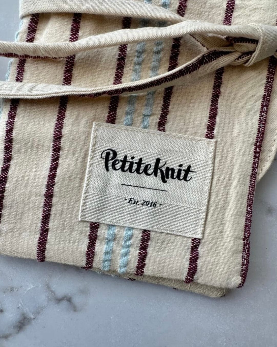 Knitter's Needle Case - To Go - Seersucker Twin Stripe