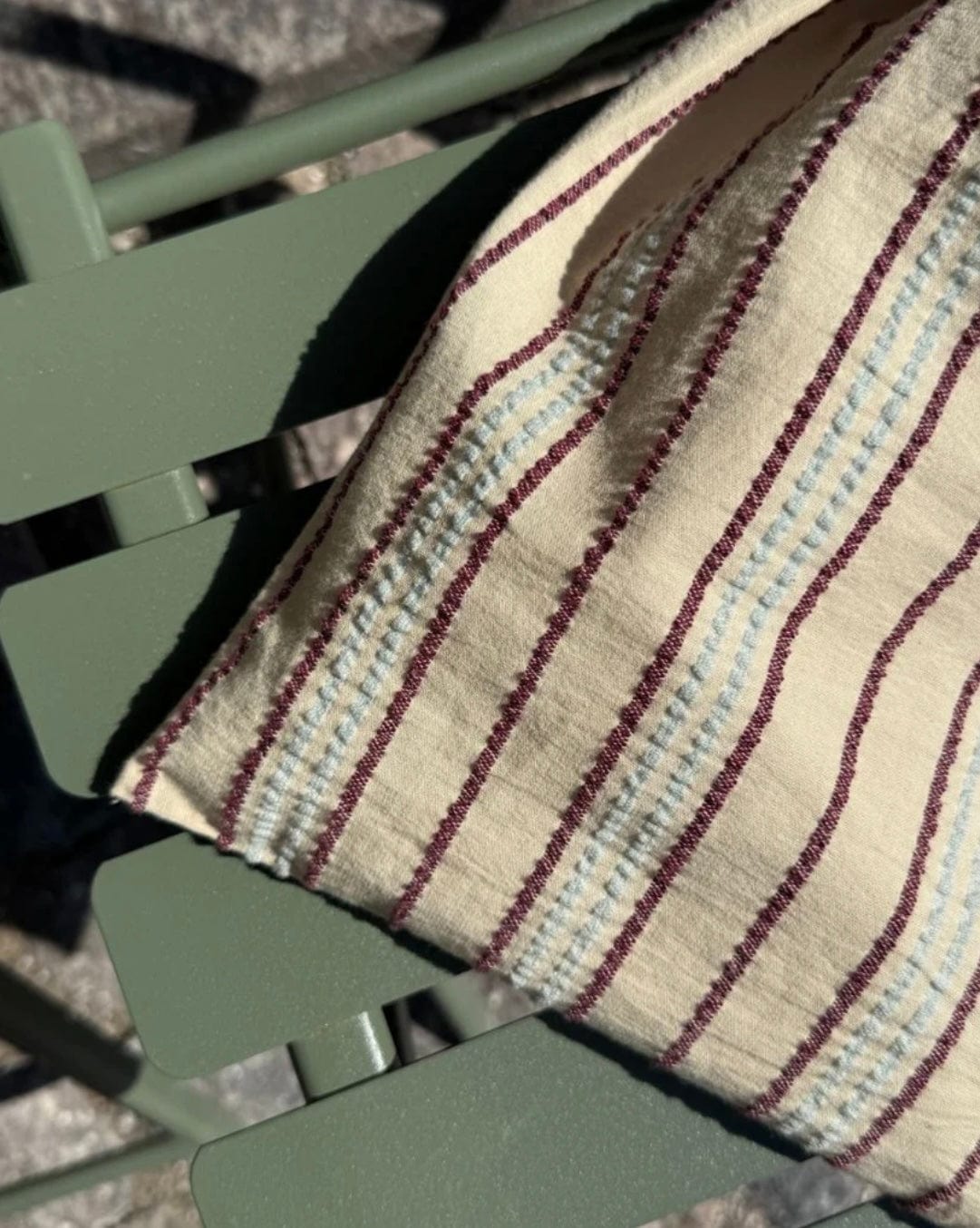 Knitter's String Bag - Seersucker Twin Stripe