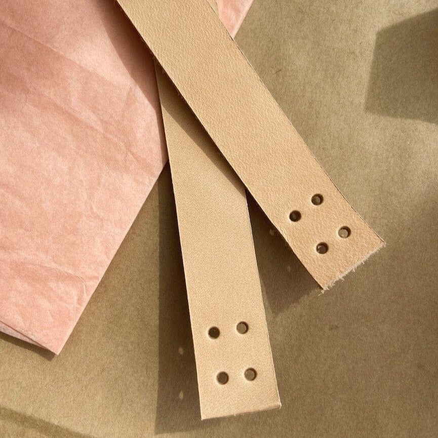 Leather Straps for French Market Bag by Petite Knit