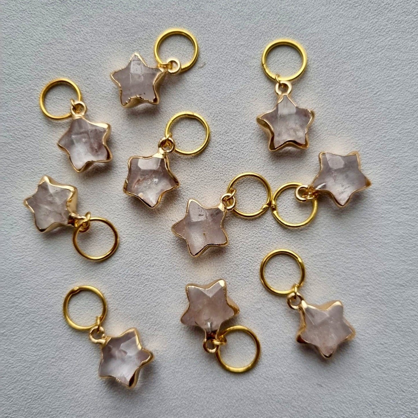 Natural Gemstone Star Shaped Stitch Marker