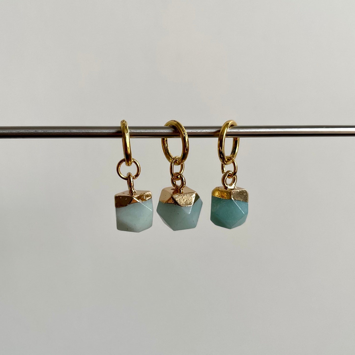 Natural Gemstone Stitch Marker - Amazonite