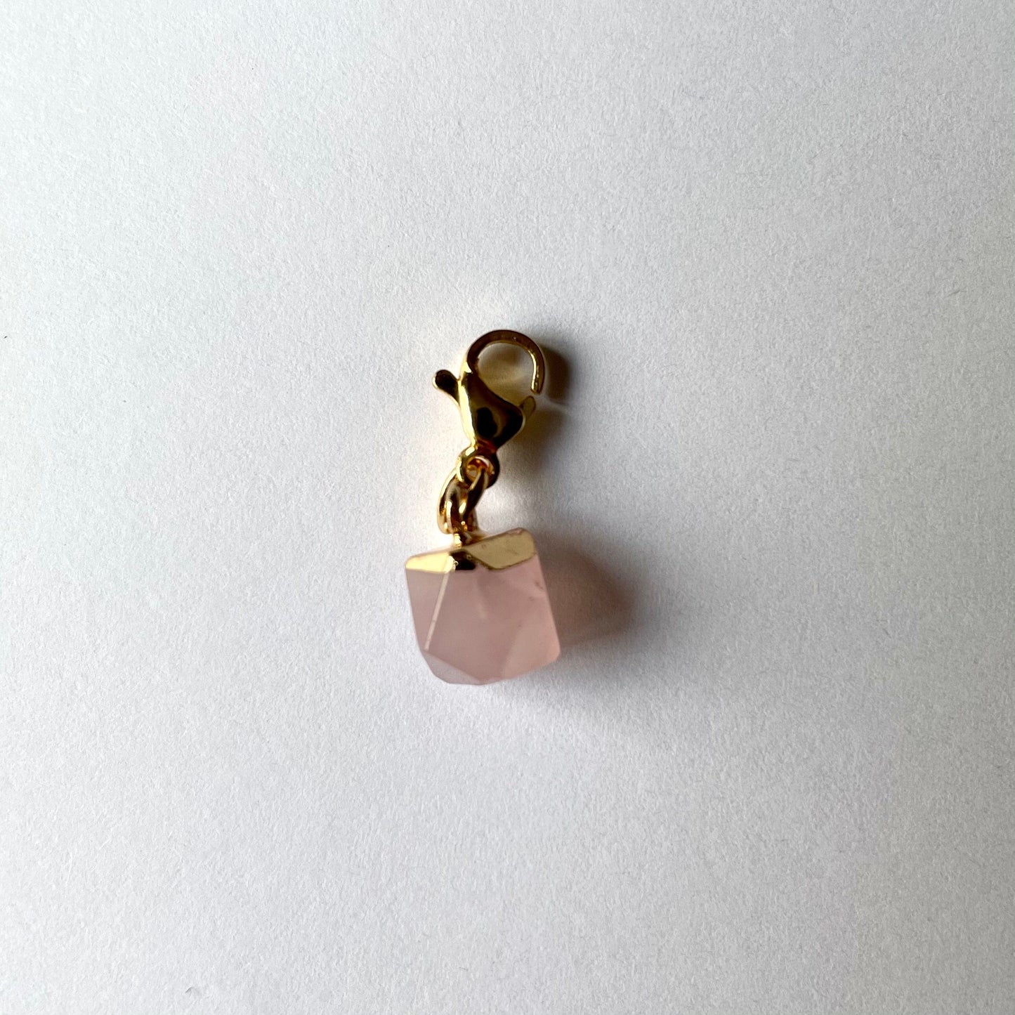 Natural Gemstone Stitch Marker - Rose Quartz