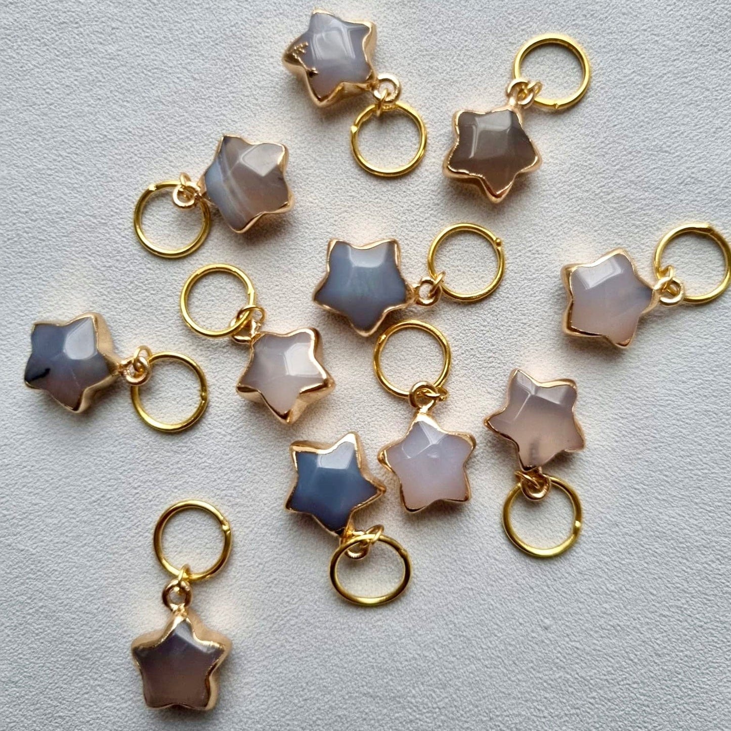Natural Gemstone Star Shaped Stitch Marker