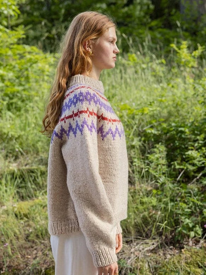 2410-07 Polar-Light Ladies Sweater by Sandnes Garn - Hard Copy Pattern
