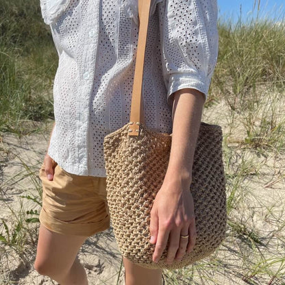 Leather Straps for French Market Bag by Petite Knit