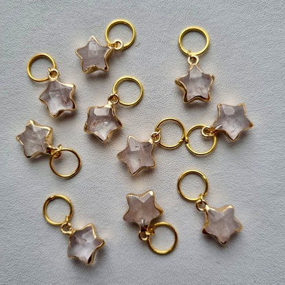 Natural Gemstone Star Shaped Stitch Marker