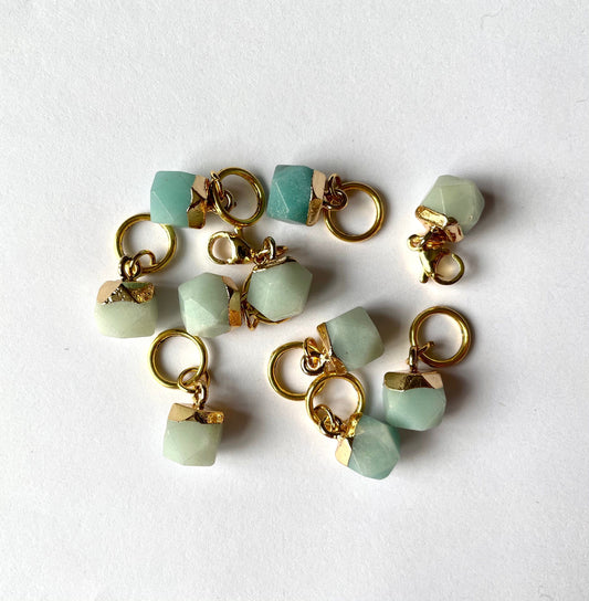 Natural Gemstone Stitch Marker - Amazonite