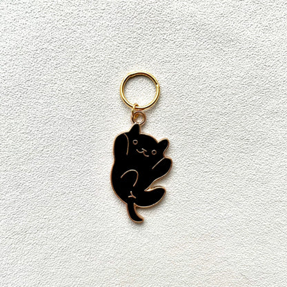 Dangling Black Cat Stitch Marker set of 4